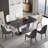 Sintered Stone Top Metal Base Dining Table-763081371-763081369-778542703