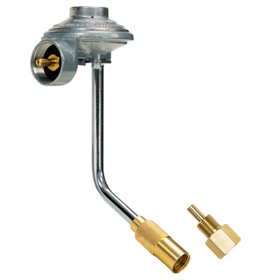 Permasteel Adapter Regulator For 1 Lb Propane Tank, For Portable Gas Grill, Griddle, Tabletop Heater, Replacement Parts, Weather Resistant, Corrosion Resistant, Rv Camper