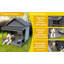 Niche pour chien avec toit en bois massif et grande terrasse