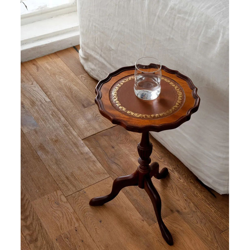 20.08" Brown Free Form Solid Wood End Tables