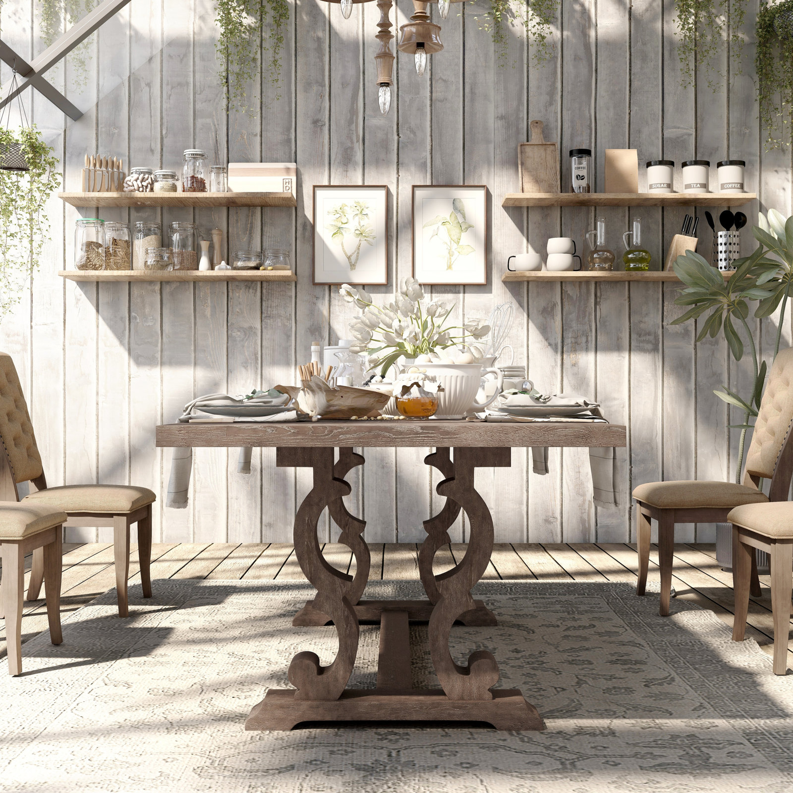 Chianti 72'' Extendable Dining Table, Rustic Natural