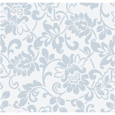 45 cm x 2m Roll Heritage, Silver Sticky Back Plastic Film