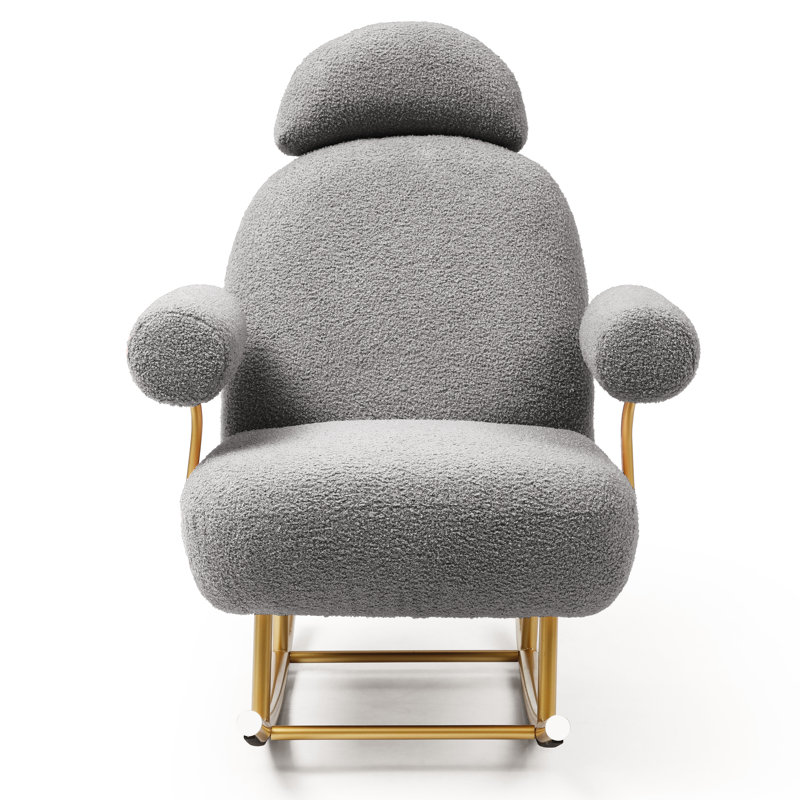 Chaise grise en tissu gris