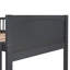 Twin Size Standard Bunk Bed With Attached Loft Bed Section And Two Convenient Storage Drawers, Grey-1170348098