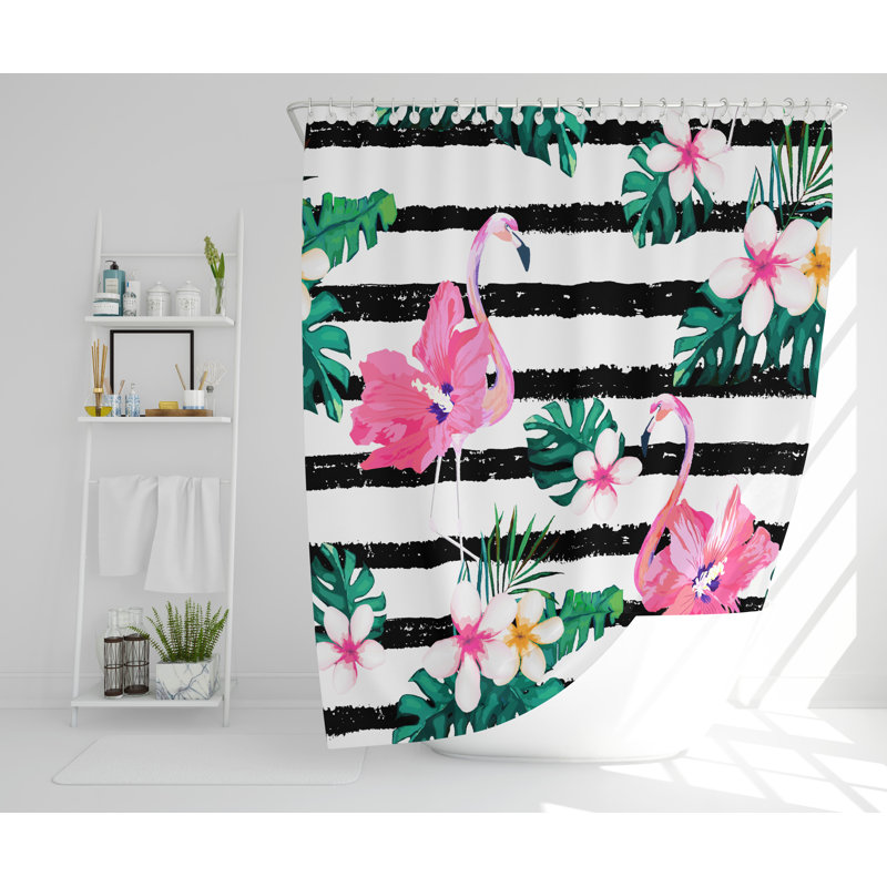 Dominica Polyester Shower Curtain, 168cm H x 168cm W