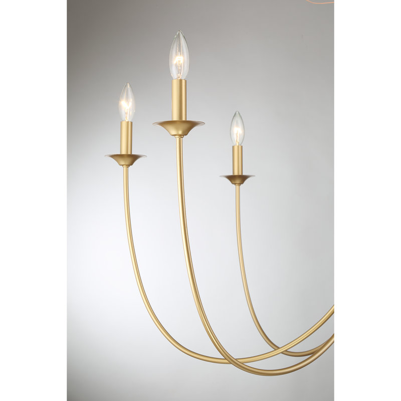 Lustre 8 lumières Savon House Stonecrest en or français, Or