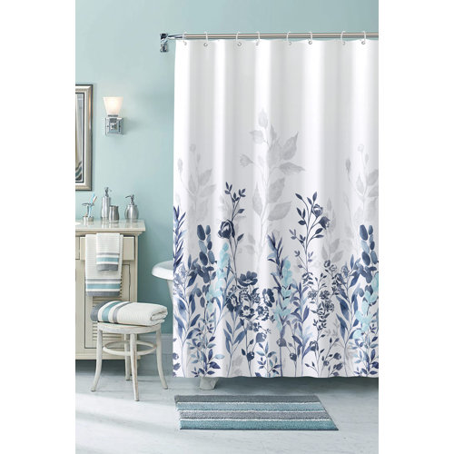 Red Barrel Studio® Floral Shower Curtain with Hooks Included & Reviews ...