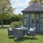 Dubose 4 - Person Wicker Patio Dining Set with Round Table , Cushions Included-1293219803