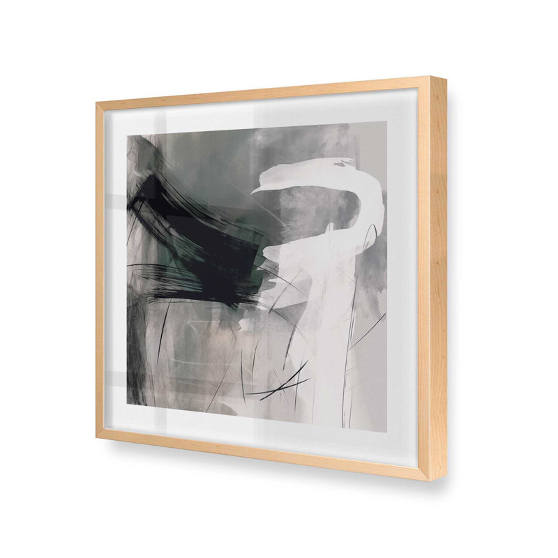 Toile Vortex Vision II, Cadre photo simple érable brut, H 17,5 po x l 17,5 po