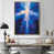 Toile avec cadre flottant or