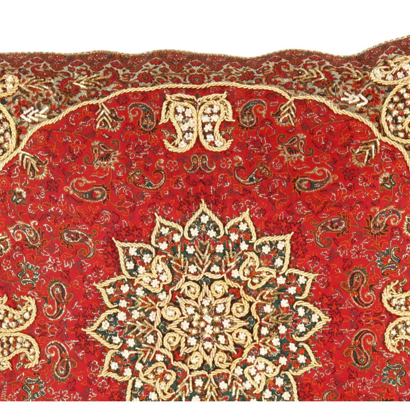 Square Pillow Cover & Insert, Red Floral Oriental, 20" H x 20" W