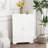 White Corner Cabinet With 2 Doors And Adjustable Shelf - Freestanding For Bathroom, Kitchen, Living Room Sleek Storage In Inviting Organization Concept