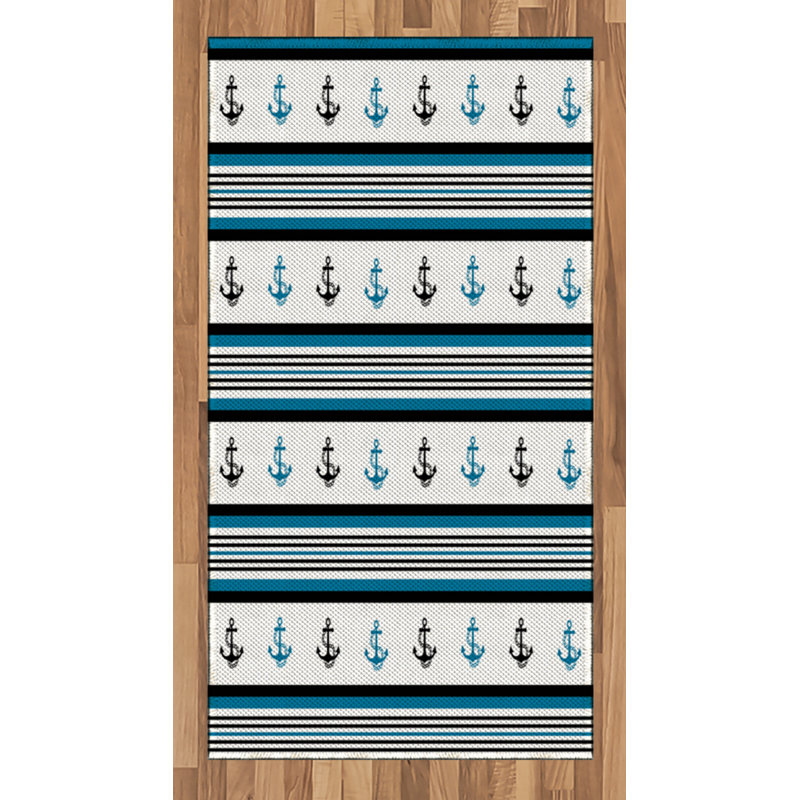 Anchor High Density Long Fiber Poly Threads Decorative Area Rug Carpet, Rectangle 2'7" x 5'