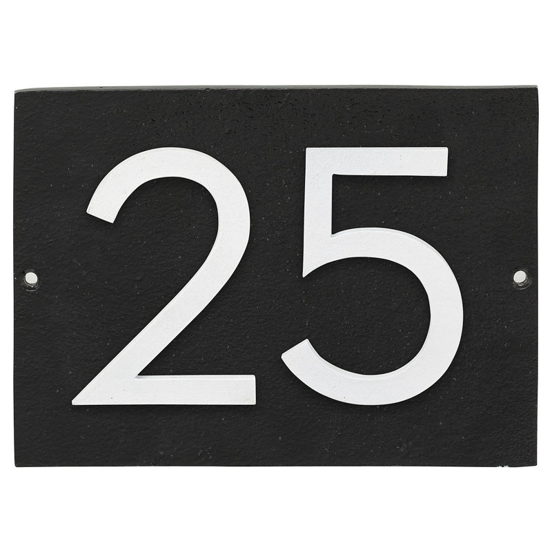 Rectangle Wall Plaque, Black/White, Yes