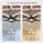 44" Non-hardwired Plug-in Propeller Ceiling Fan with Dimmable LED Lights and Remote Control-1495806786