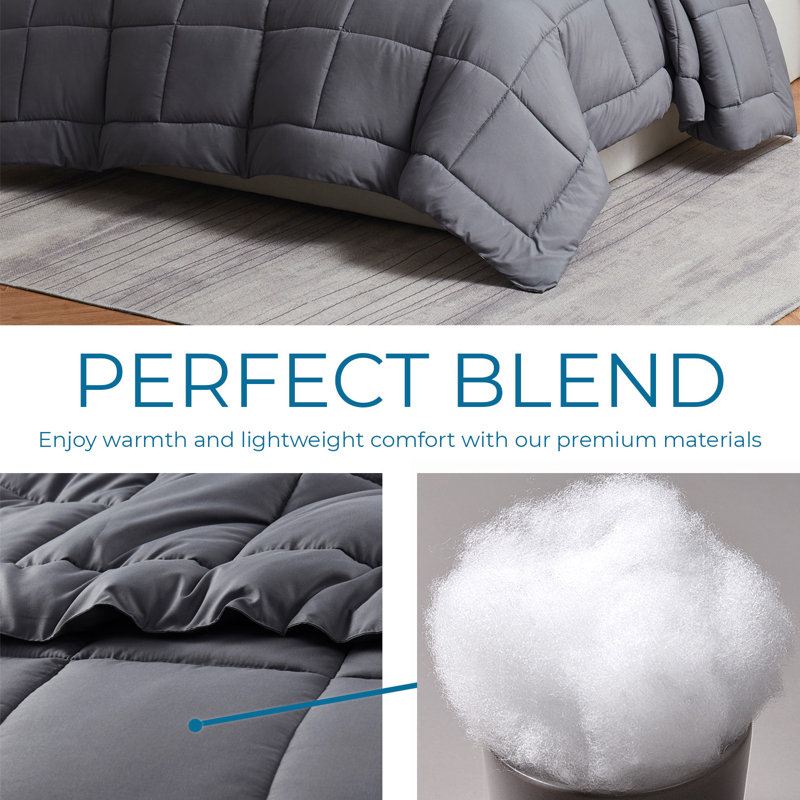 Gray Twin Microfiber All-Season Duvet for Adults