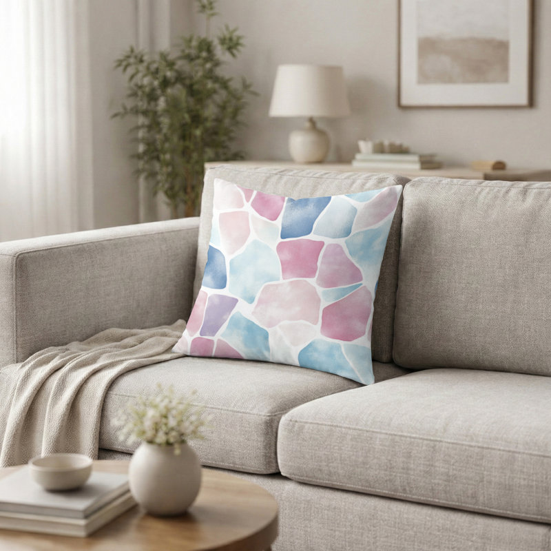 Coussin Patchwork, H 16 po x l 16 po