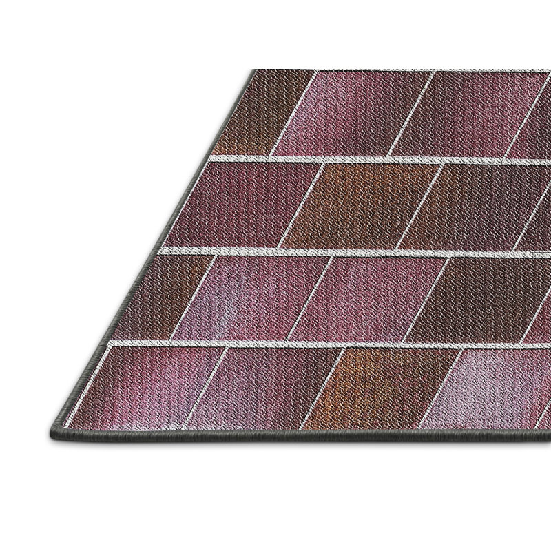 Tapis à motif géométrique violet Bashir, Rectangle 5 pi x 7 pi