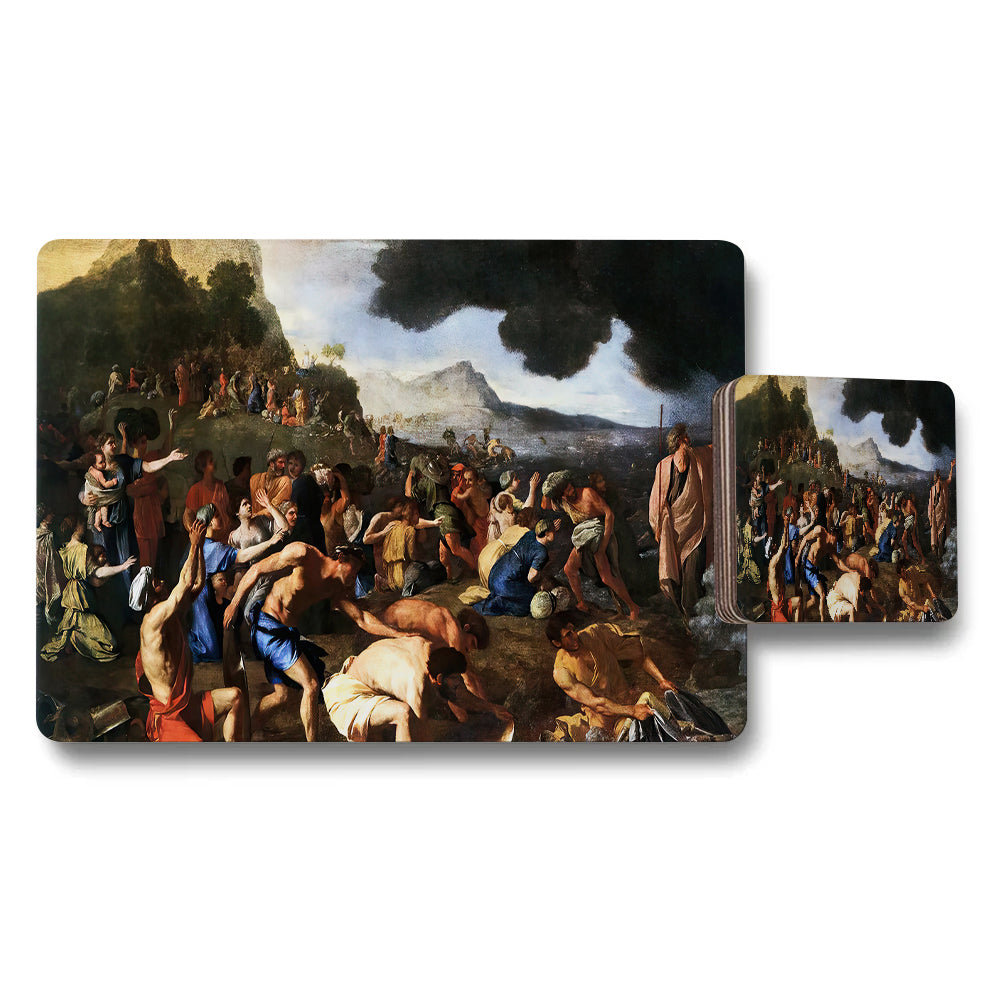 Classical Scene Placemats And Coaster Set Dining Table Decor