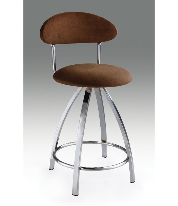 Upholstered Microfiber / Microsuede Counter Stool