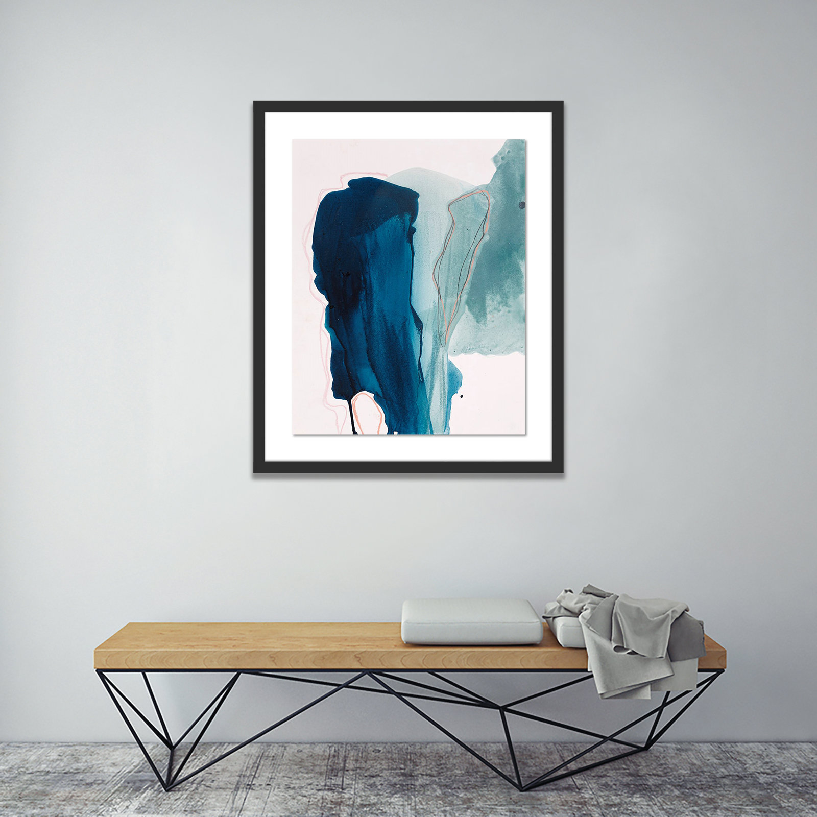 Kim Whiteside "Depth" Print, Black, 24" H x 20" W x 1.5" D