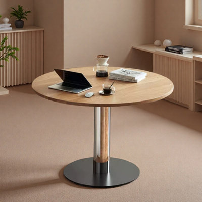 Modern Minimalist Quality Oak Round Table