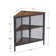 Kempst Corner End Table Shelf, 3-Tier Display Shelves with Protection Door, Metal Frame Storage Cabinet Org