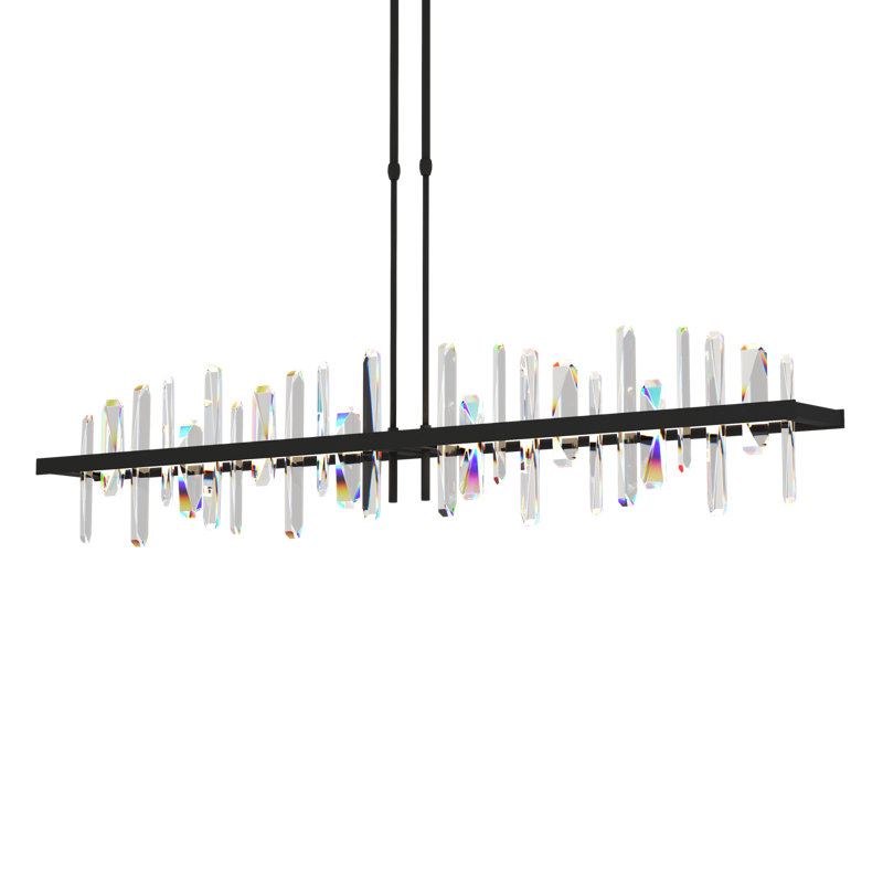 Solitude Kitchen Island Linear LED Pendant, Black
