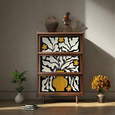 Three Door Closed Storage Decorative Cabinet