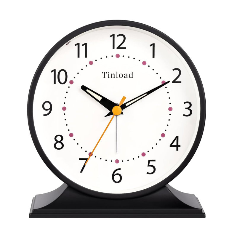 Analogue Electric Alarm Tabletop Clock Black