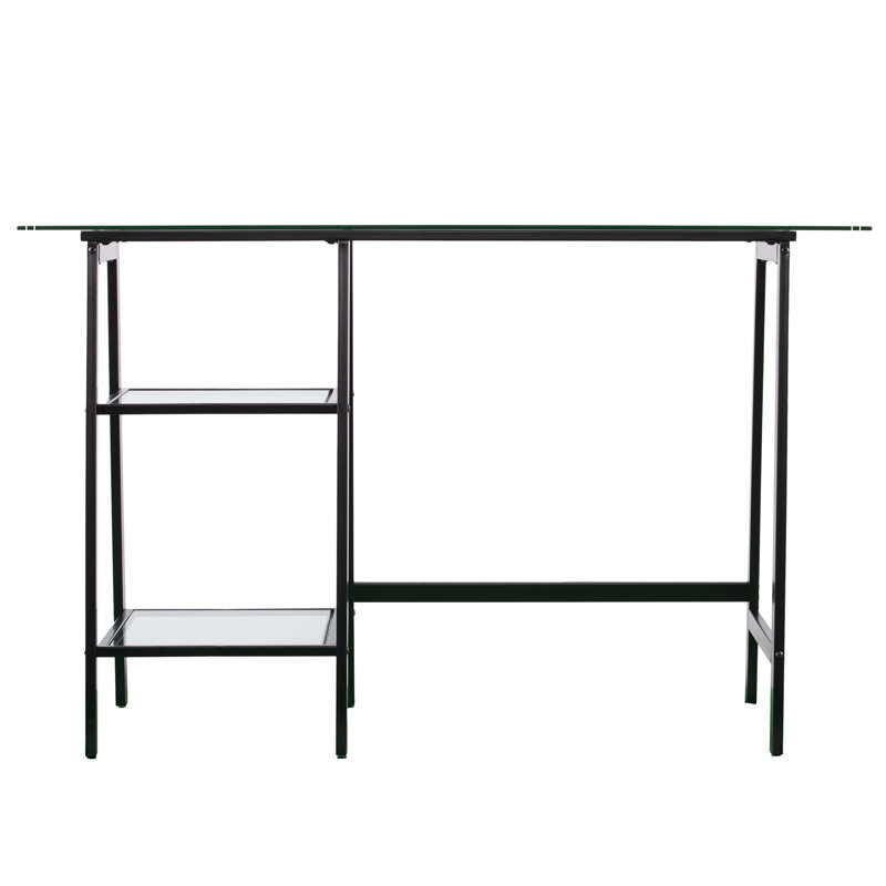 Versatile Metal and Glass Sawhorse Desk for Efficient Workspaces