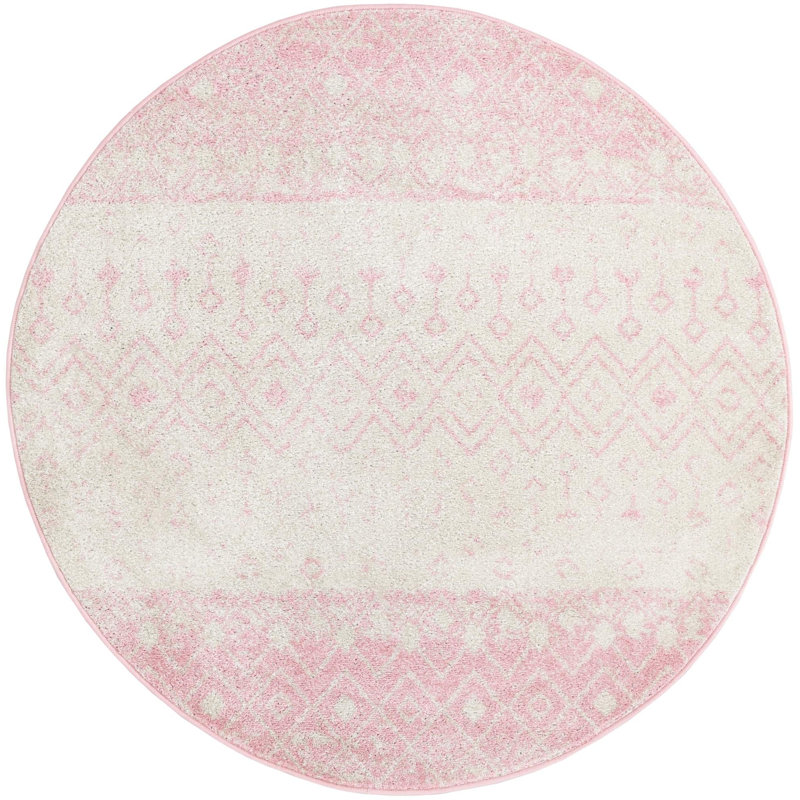 Bradley-Joe Abstract Indoor Rug, Round 5'3"