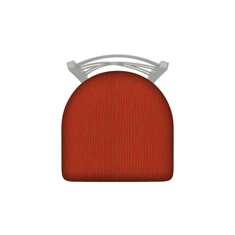 Catalina 18'' H Upholstered Metal Side Chair, Anodized Nickel, Fabric-Graph Poppy