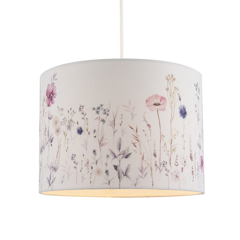 18cm H Fabric Drum Lamp Shade ( No Direct Attachment Method ) in White