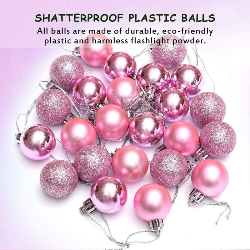 Polyvinyl Chloride (PVC) Bauble, 3cm H x 3cm W x 3cm D, Pink
