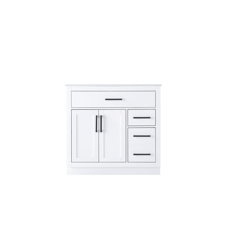 Meuble-lavabo simple 36 po Ahner, Blanc