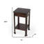 Table de bout rectangulaire en bois manufacturé 27 po avec tiroir et tablette-1211351260