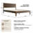 Queen Size Bed Frame with Headboard & Footboard Solid Wood Platform Bed, Metal Legs, 12 Sturdy Slatted Structure, No Box Spring Needed, Anti-Noise & Slip-Free, Easy Assembly, Barnwood Finish-780685269-780685268