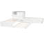 Lit plateforme simple en L avec lit gigogne, armoires de rangement, bureau et lumière DEL - Lit d'angle peu encombrant, blanc-1820257802