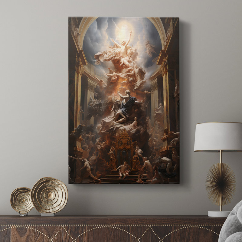 Série Religious L III - Toile tendue avec châssis de qualité supérieure - Prêt à être accroché, H 60 po x l 40 po