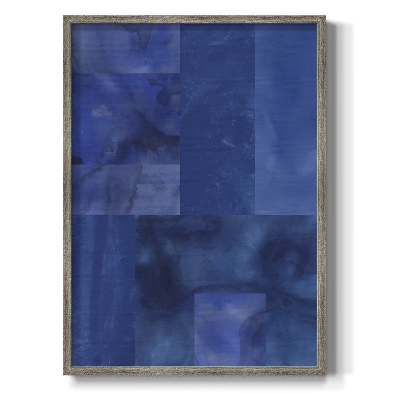 «Blue Puzzle II», reproduction encadrée - bois massif, H 11 po x l 9 po