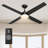 Arleston 52 in Indoor Matte Black Ceiling Fan with Dimmable Integrated LED and Remote Control