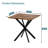 Rustic Square Side Table, X-Frame Metal Legs With Wood Grain Tabletop, Industrial Accent End Table For Living Room, Bedroom & Home Office, , 31.5 X 31.5 X 29.5 Inches-577078236