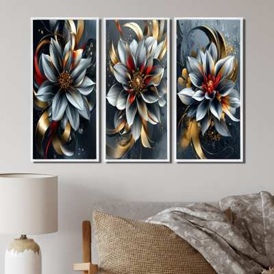 Vivid Dahlia pétale géométrique en mouvement I - Collection d'art mural Dahlia