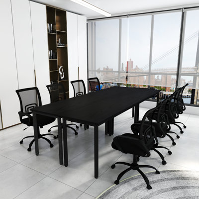 Ensemble de table de conférence et de chaises de 157,4 po de largeur