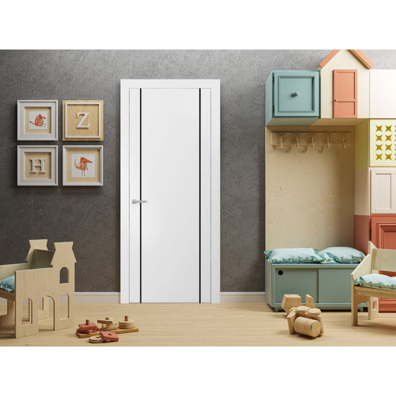 Porte intérieure moderne avec poignée | Planum 0017 | Garniture simple à panneau simple Regural | Salle de bain