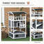 Maison pour chat d'extérieur en bois, abri pour chat avec chaton-112578033