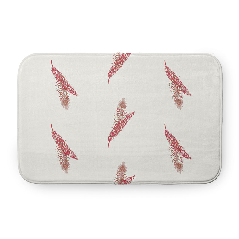 Tapis de bain GGG, L 17 po x L 24 po, Rouge
