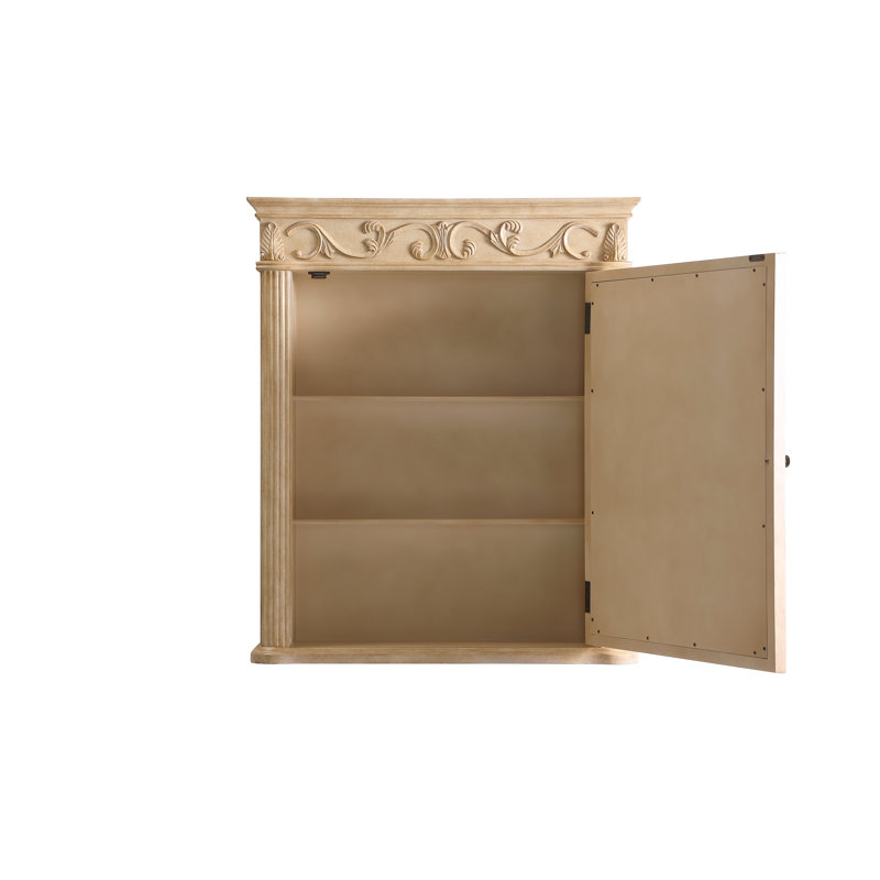 Armoire à pharmacie avec 3 tablettes Aurillon, Brun clair, H 38 po x l 32 po x P 6 po