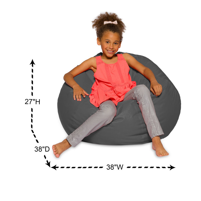 Bean Bag Chair for Kids, Teens, and Adults - Filled with Soft Beads, Includes Removable and Machine Washable Cover - Multiple Colors, Sizes and Fabrics including Soft Nylon & Canvas with Patterns